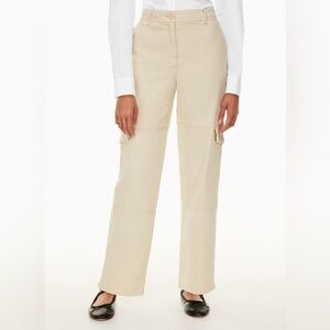 Aritzia Wilfred Free Maeve Mid-Rise Twill Cargo Pant Beige